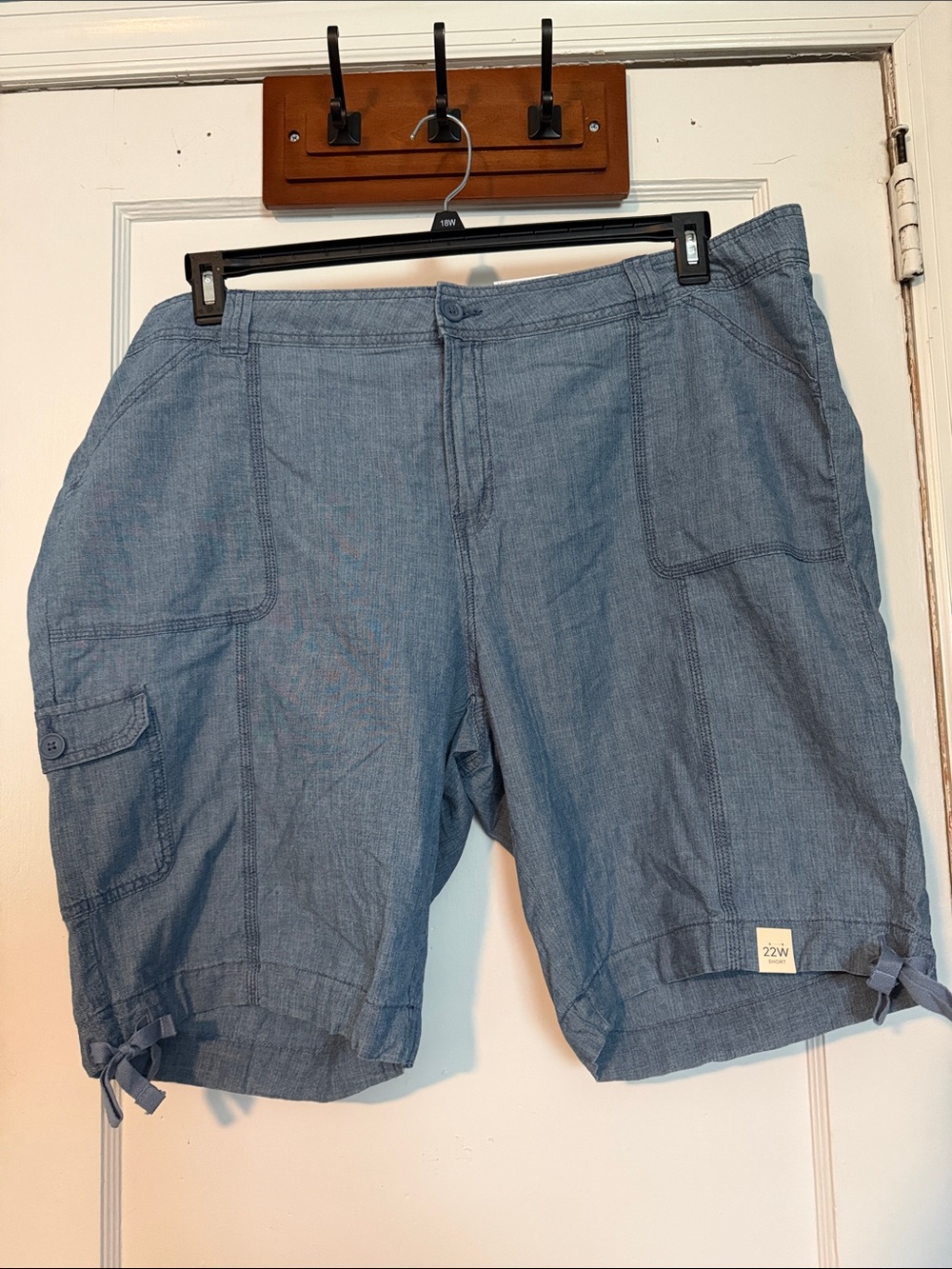 St. John's Bay Light Blue Women's Bermuda Shorts